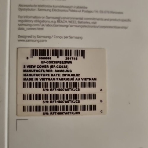 Samsung Galaxy S7 Edge genuine S View Cover new