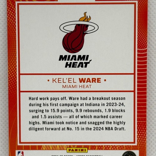 Kel'el Ware 2024-25 NBA Hoops Basketball Rookie Card We Got Next Miami Heat
