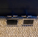 Tie rack cufflinks used, black