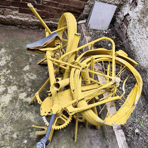 Bicycle Table Base used, artistic sculpture
