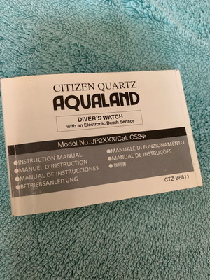 Citizen Aqualand Diver Watch C52 Използван Ръководство