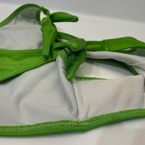 Med bikini slip used, green with white gift
