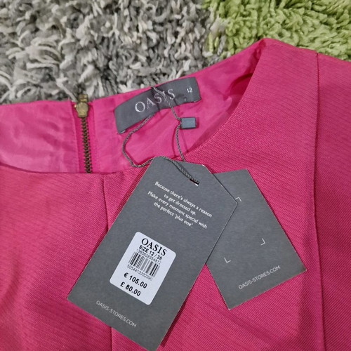 Oasis midaxi English Style dress pink new, size M
