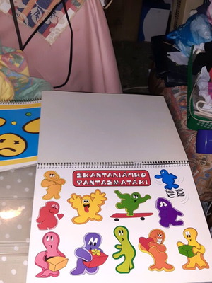 Блокчета за рисуване за малки деца с лепенки, комплект от 3 нови