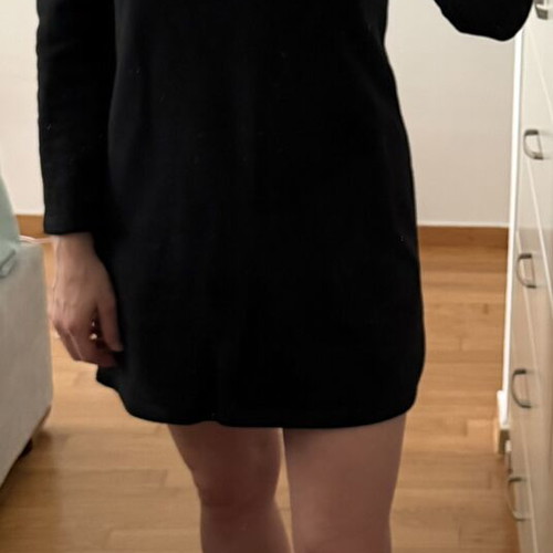 Zara winter mini dress size M used, black
