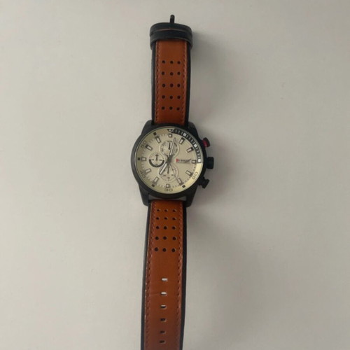 Curren watch used, beige and brown