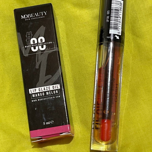 Lip care set transparent oil No88 MDBEAUTY 5ml and colored oil GOSH 4ml new