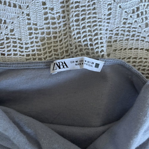 Zara asymmetrical top used, turquoise, size M
