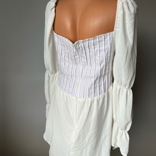 Missguided dress used, size L, white and beige