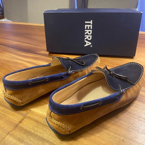 Terra loafers size 45 like new, blue and brown