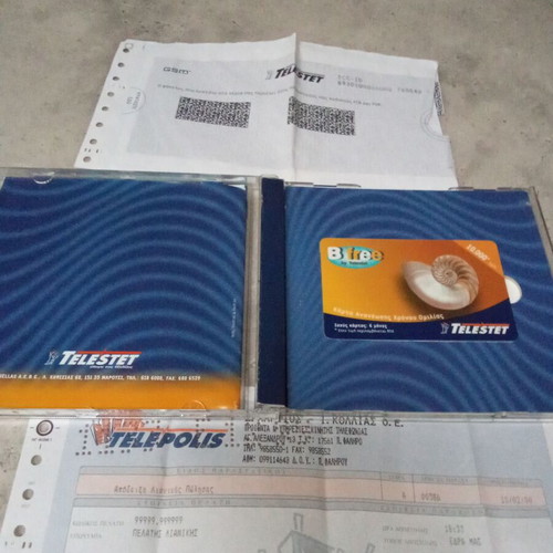 B Free Telestet prepaid phone used, 1990s vintage contract