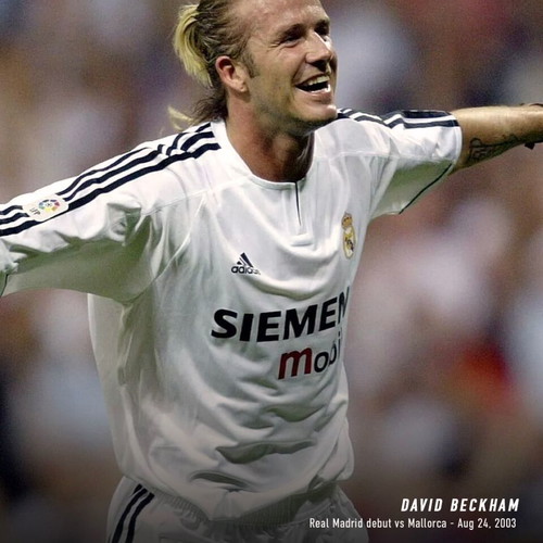 Beckham Real Madrid 2003 jersey used, authentic
