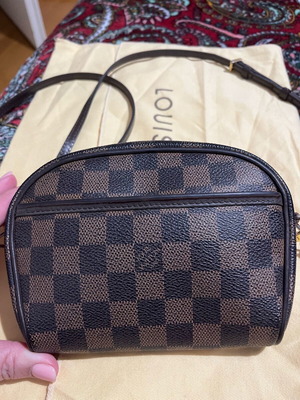 Τσάντα χιαστί Louis Vuitton Damier Ipanema μεταχειρισμένη, καφέ