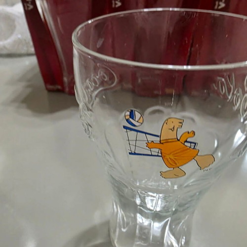 Coca Cola set of 6 collectible glasses Athens 2004 Olympics