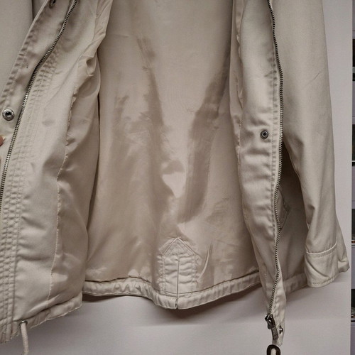 Only jacket like new, beige and white, size XL