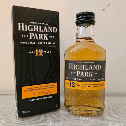 Highland Park 12yo whisky miniature new, sealed