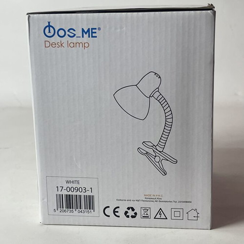 Clip-On Desk Lamp White Brand New