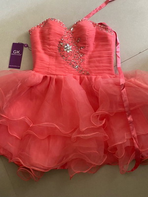 Grace Karin prom dress pink new, size 42