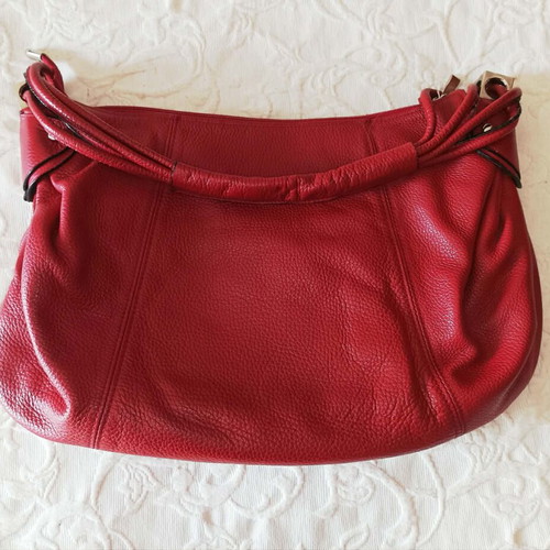 Avgoustis leather shoulder bag used, red