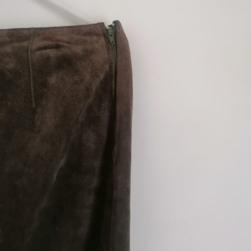 Ashley Brooke vintage leather maxi skirt new, suede, oil color