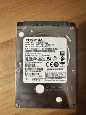 Toshiba 500GB 2.5 inch HDD