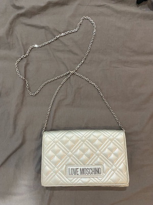Love Moschino bag authentic used, grey silver