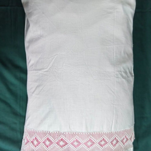 Set of 2 vintage 60s handmade cotton pillowcases like new