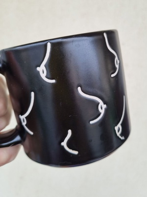 Vicko black matte porcelain coffee mug 330 ml