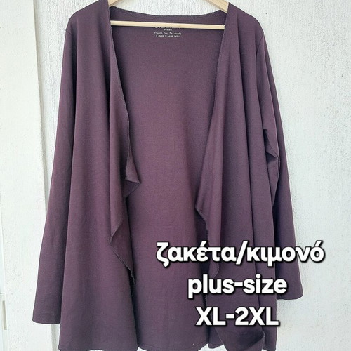 Stooker women's kimono cardigan purple-brown XL-2XL