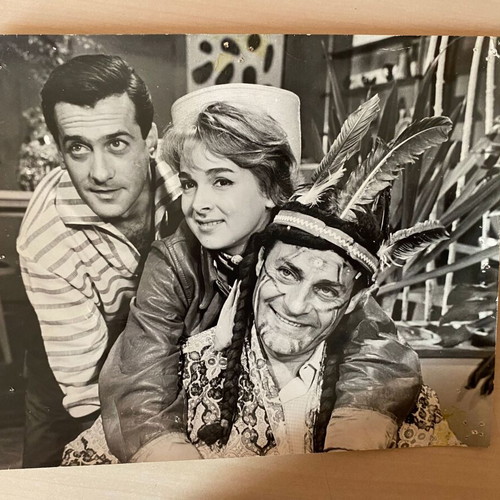 Vintage authentic movie photo 'To Agorokoritso' 1959 with Karatzopoulos stamp
