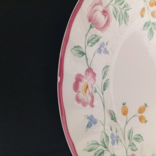 Churchill Staffordshire England "Briar Rose" serving set, 8 pieces