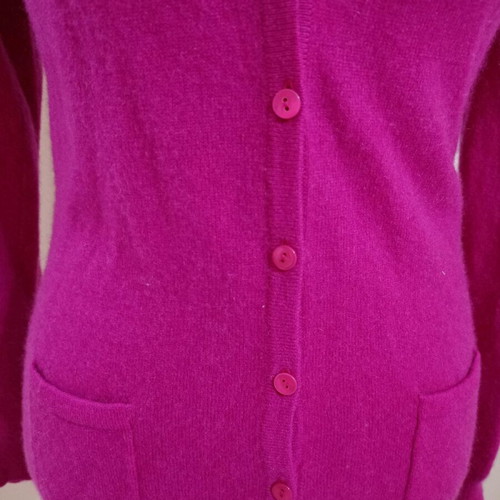 Wool cardigan fuchsia size S-XL like new