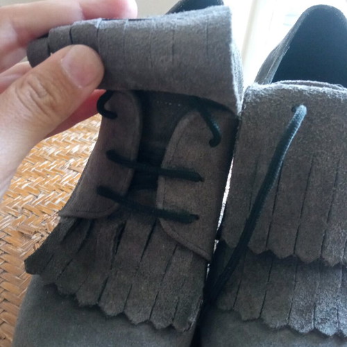 Platform shoes genuine leather size 37 like new, dark gray