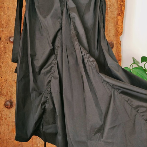 La Perla Vintage Goth Maxi Skirt brand new, avant garde ruched couture, IT 44