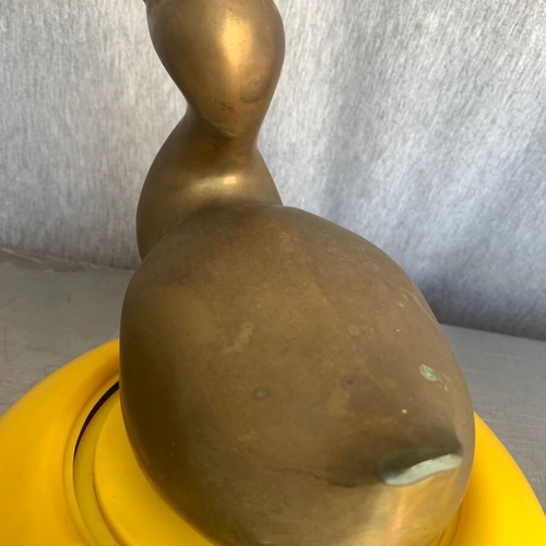 Bronze duck figure used