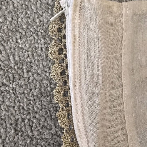 Vintage embroidered pillowcase used with golden details