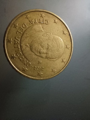 Vatican 50 cent coin 2012