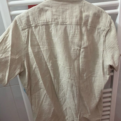 Alcott Resort linen blend shirt short sleeve beige size L like new