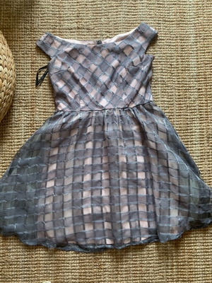 Little Mistress romantic dress like new, checkered with tulle