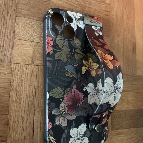 iPhone 13 floral matte case with strap like new