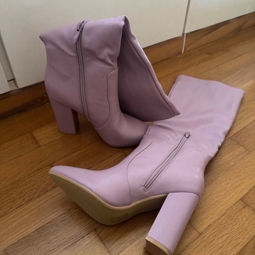 Tsoukalas Shoes pink boots size 38 new, synthetic leather