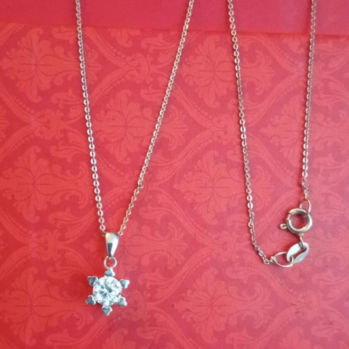 Loisir 925 silver necklace with zircon pendant