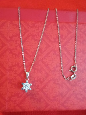 Loisir 925 silver necklace with zircon pendant