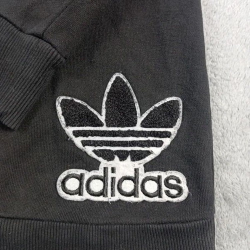 Adidas Originals Multi-Logo Graphic Sweatshirt size L like new, black and white
