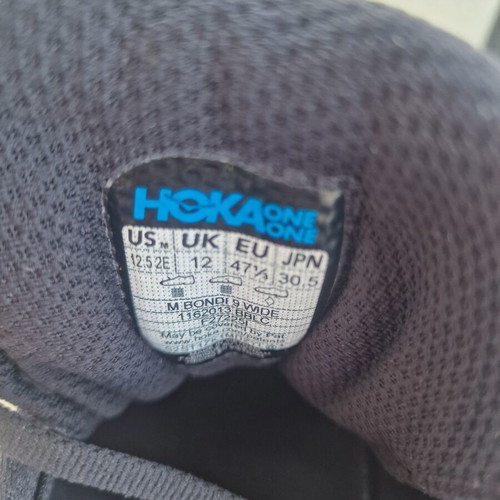 Hoka Bondi 9 wide running shoes, size 47 1/3