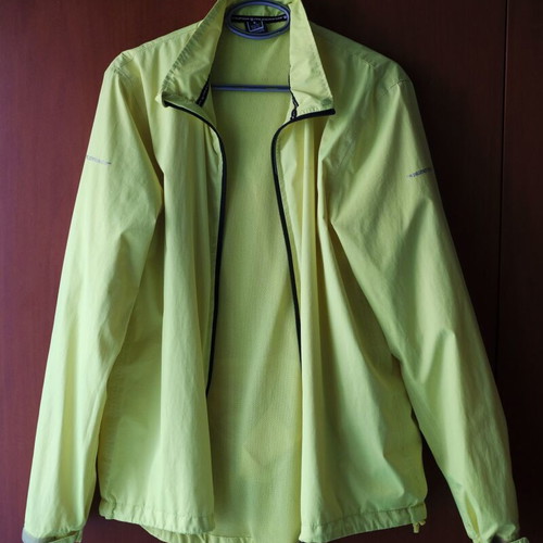 Muddyfox cycling windbreaker jacket, yellow fluorescent, size L