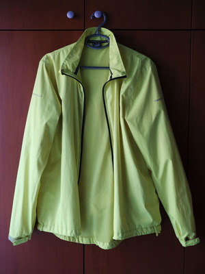 Muddyfox cycling windbreaker jacket, yellow fluorescent, size L