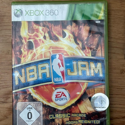 NBA Jam Xbox 360 used, complete with manual