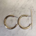 Gold hoop earrings medium size used