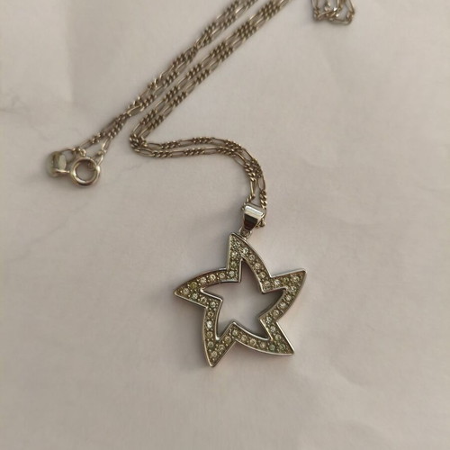 Folli Follie silver star necklace 925 with zirconia